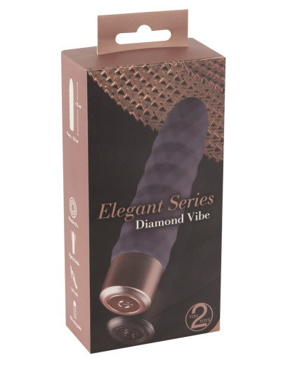 You2Toys Elegant Diamond - akkus rúd vibrátor (sötétlila)