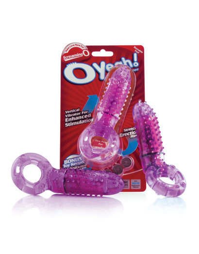 Screaming O Oyeah - vízálló, vibrációs péniszgyűrű (lila)