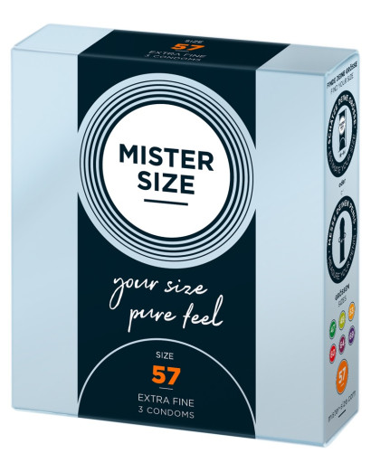 Mister Size vékony óvszer - 57mm (3db)