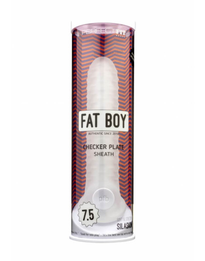 Fat Boy Checker Box - péniszköpeny (19cm) - tejfehér