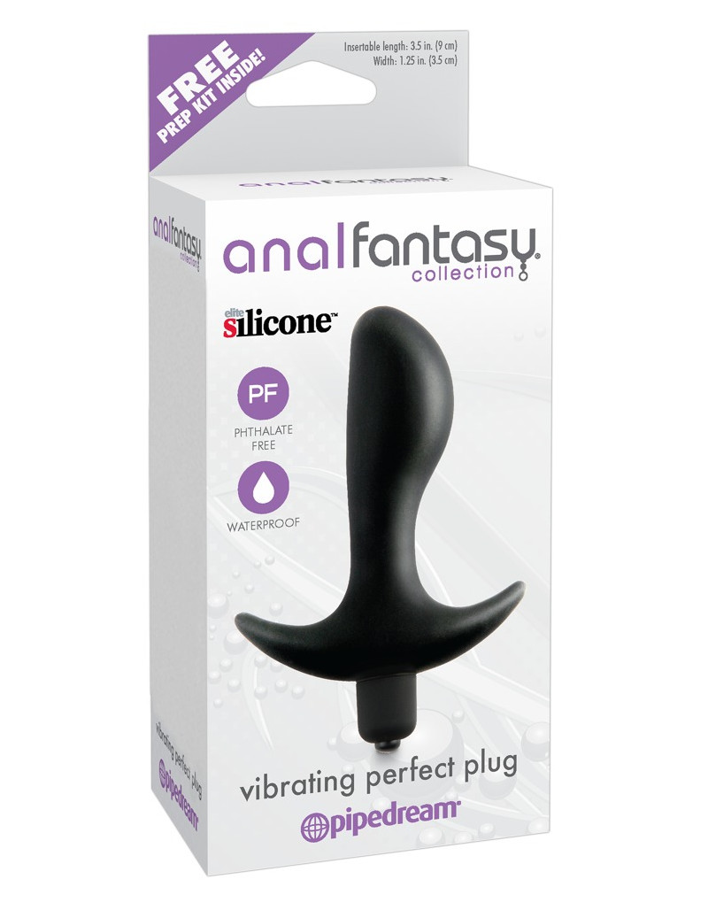 Analfantasy - vízálló szilikon prosztata vibrátor (fekete)