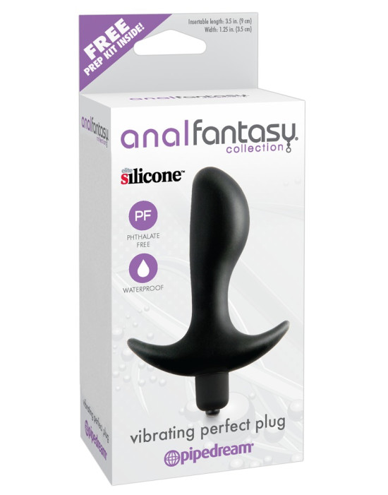 Analfantasy - vízálló szilikon prosztata vibrátor (fekete)