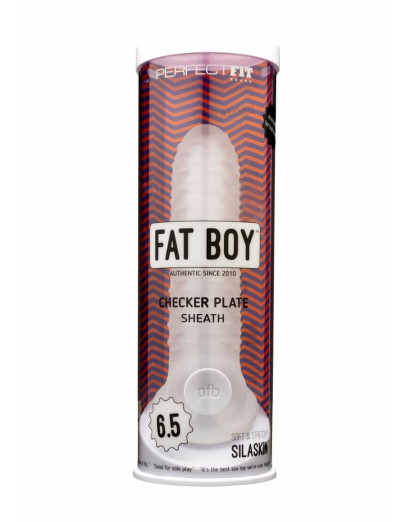 Fat Boy Checker Box - péniszköpeny (17cm) - tejfehér