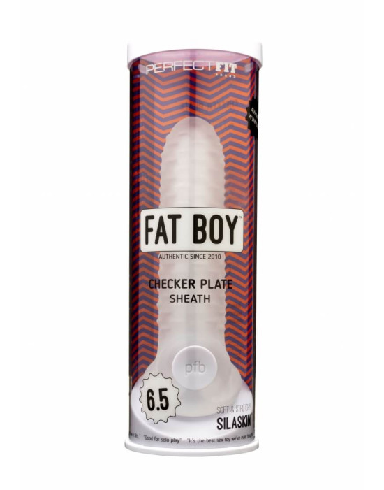 Fat Boy Checker Box - péniszköpeny (17cm) - tejfehér