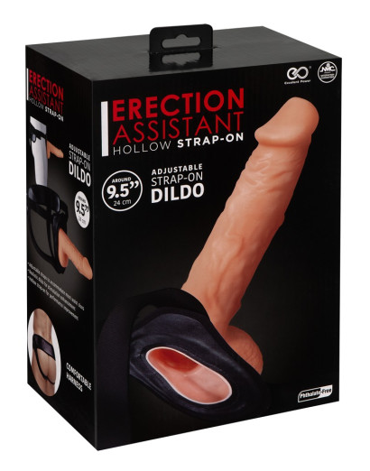 Erection Assistant - üreges felcsatolható dildó (natúr)