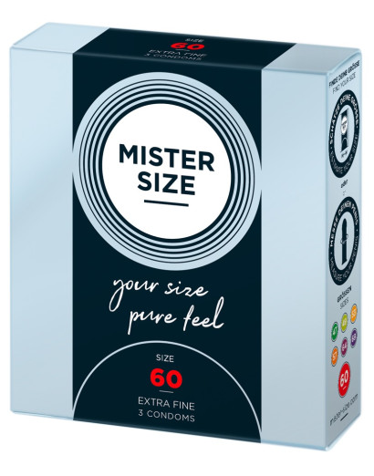 Mister Size vékony óvszer - 60mm (3db)