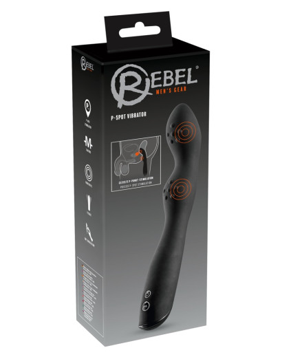 Rebel P-Spot - két motoros prosztata vibrátor (fekete)