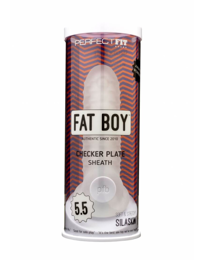 Fat Boy Checker Box - péniszköpeny (15cm) - tejfehér