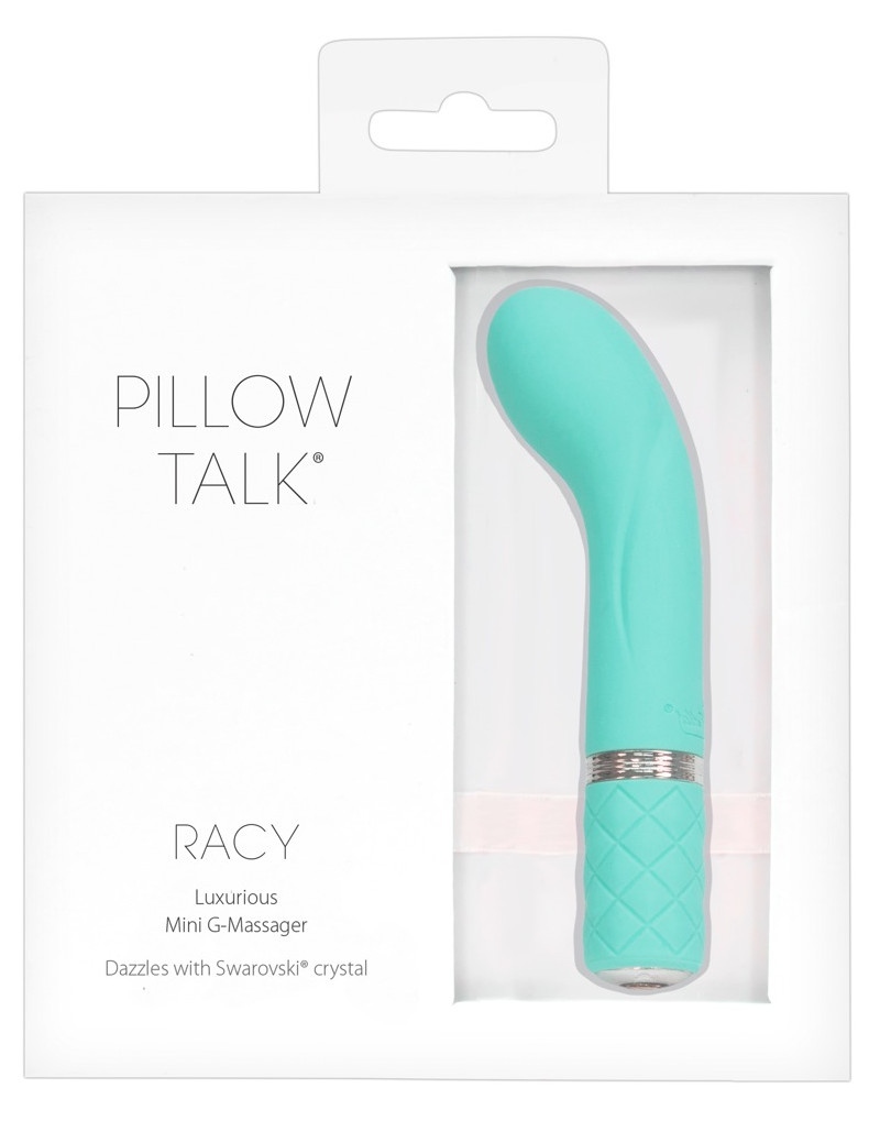 Pillow Talk Racy - akkus, keskeny G-pont vibrátor (türkiz)