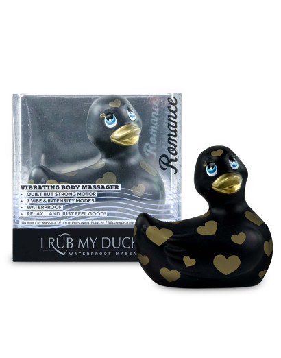 My Duckie Romance 2.0 - kacsa vízálló csiklóvibrátor (fekete-arany)