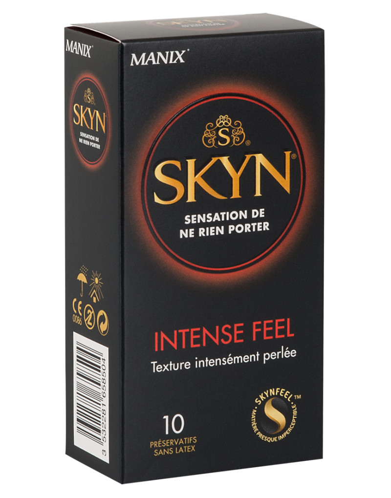 Manix SKYN Intense - latexmentes, gyöngyös óvszer (10db)