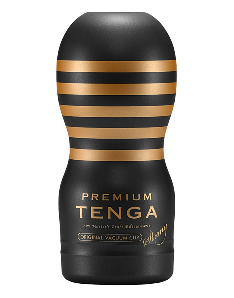 TENGA Premium Strong - eldobható maszturbátor (fekete)