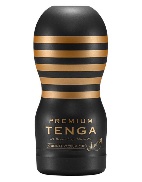 TENGA Premium Strong - eldobható maszturbátor (fekete)