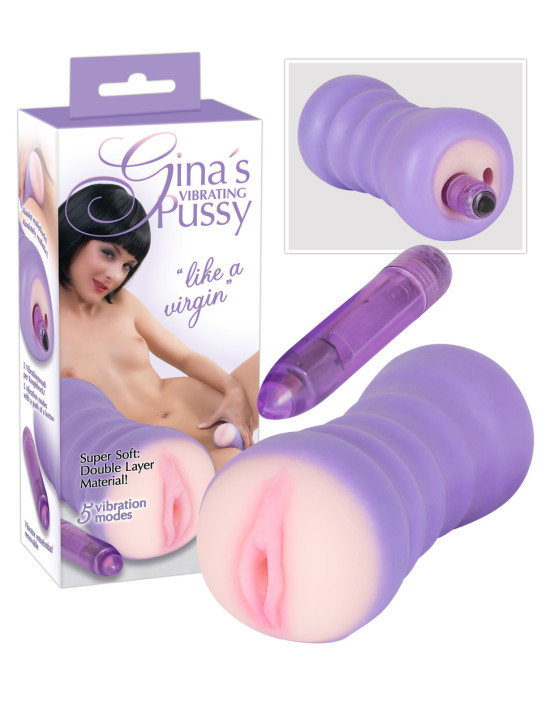 You2Toys - Gina - vibráló puncija (natúr-lila)