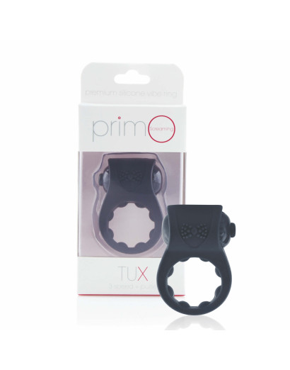 Screaming PrimO Tux - vízálló vibrációs péniszgyűrű (fekete)
