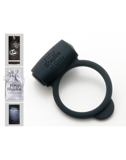 A szürke ötven árnyalata - vibrációs péniszgyűrű (fekete)