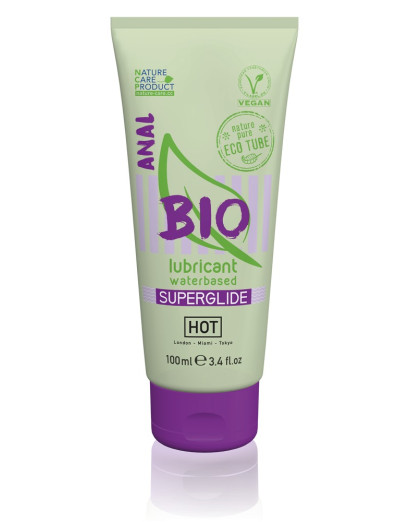 HOT BIO Superglide Anal - vegán vízbázisú anál síkosító (100ml)