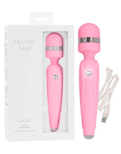 Pillow Talk Cheeky Wand - akkus masszírozó vibrátor (pink)