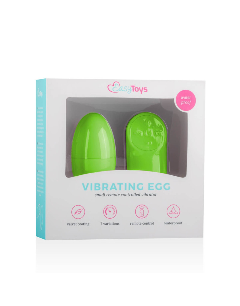 Easytoys - 7 ritmusú rádiós vibrációs tojás (zöld)