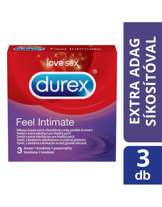 Durex Feel Intimate - vékonyfalú óvszer (3db)