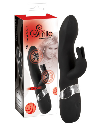 SMILE Blacky - USB-s kétmotoros vibrátor (fekete)