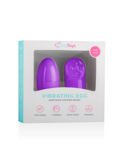 Easytoys - 7 ritmusú rádiós vibrációs tojás (lila)