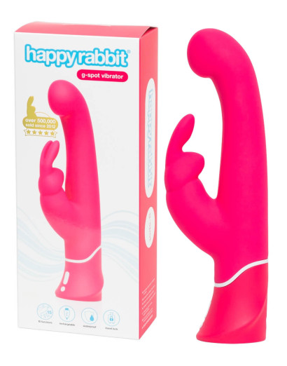 Happyrabbit G-spot - vízálló, akkus csiklókaros vibrátor (pink)