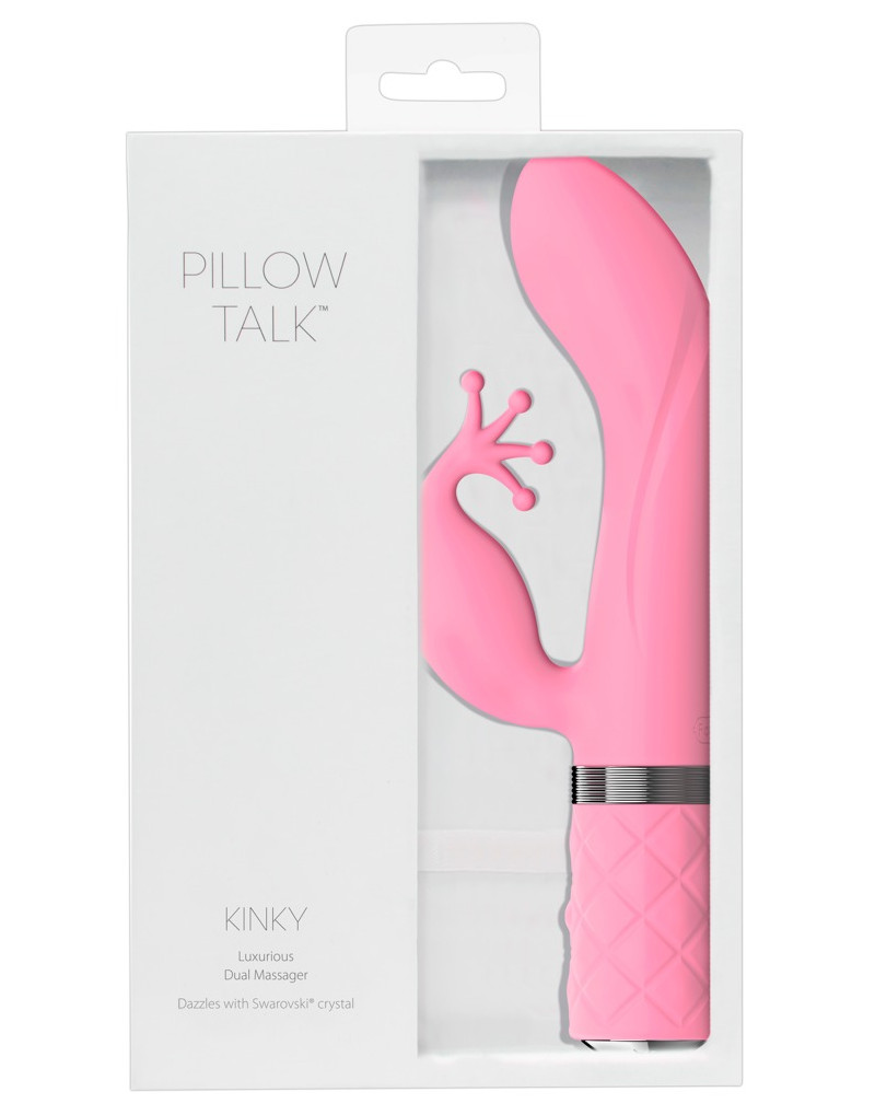 Pillow Talk Kinky - akkus, két morotos G-pont vibrátor (pink)