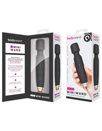 Bodywand Luxe - akkus, mini masszírozó vibrátor (fekete)