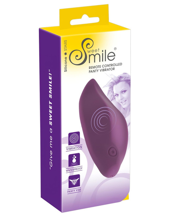 SMILE Panty - akkus, rádiós, vízálló csiklóvibrátor (lila)