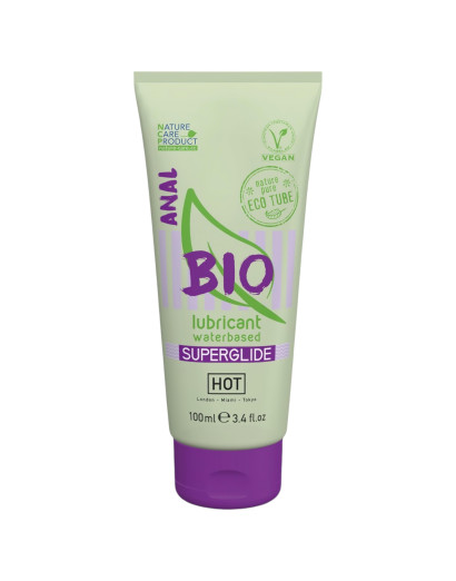 HOT BIO Superglide Anal - vegán vízbázisú anál síkosító (100ml)