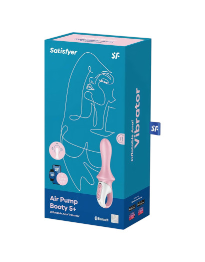 / Satisfyer Air Pump Booty 5 - okos pumpálható anál vibrátor (pink)