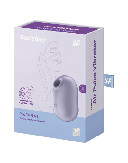 Satisfyer Pro To Go 2 - akkus, léghullámos csiklóizgató (viola)