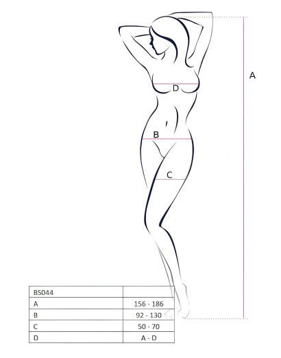 Passion BS044 - nyitott necc overall virágmintával (fehér) - S-L