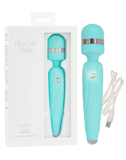 Pillow Talk Cheeky Wand - akkus masszírozó vibrátor (türkiz)