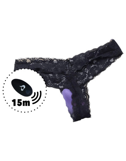 FEELZTOYS Panty - akkus, rádiós csiklóvibrátor (fekete)