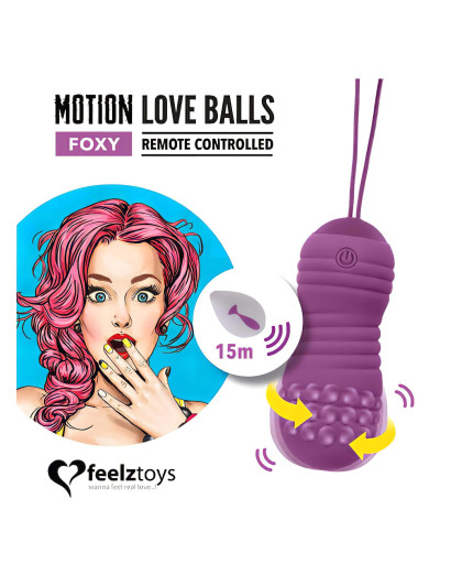 FEELZTOYS Foxy - akkus, rádiós, vízálló vibrációs tojás (lila)