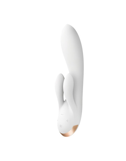 Satisfyer Double Flex - okos, dupla csiklókaros vibrátor (fehér)