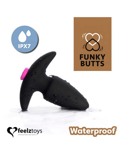 FEELZTOYS Funkybutts - akkus rádiós anál vibrátor szett (fekete)