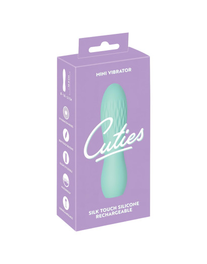 Cuties Mini 3 - akkus, vízálló, geometrikus vibrátor (zöld)