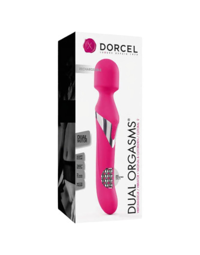 Dorcel Dual Orgasms - akkus, 2in1 masszírozó vibrátor (pink)