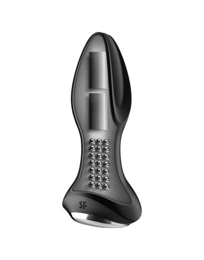 Satisfyer Rotator Plug 2 - akkus, gyöngyös anál vibrátor (fekete)