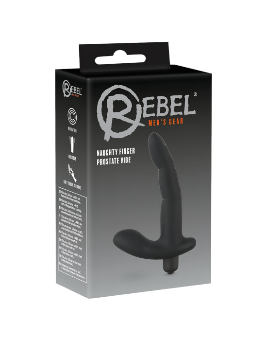 Rebel Naughty Finger - prosztata vibrátor (fekete)