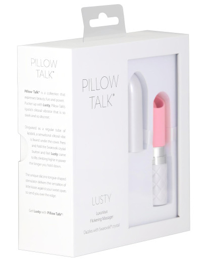 Pillow Talk Lusty - akkus, nyelves rúdvibrátor (pink)