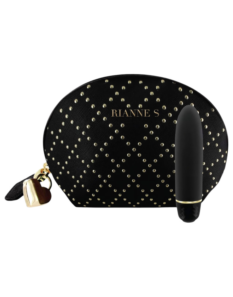 / Rianne Essentials Classique Stud - szilikon rúzsvibrátor (fekete)