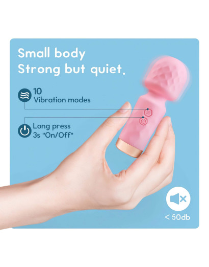 Vibeconnect - akkus, vízálló mini masszírozó vibrátor (pink)