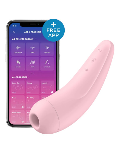 Satisfyer Curvy 2+ - okos léghullámos csiklóizgató vibrátor (pink)