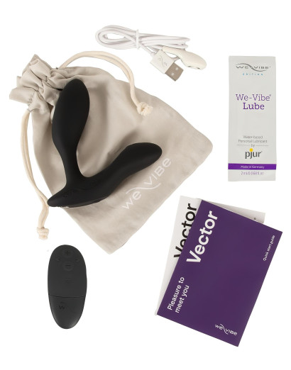 We-Vibe Vector+ - akkus, okos anál vibrátor (fekete)