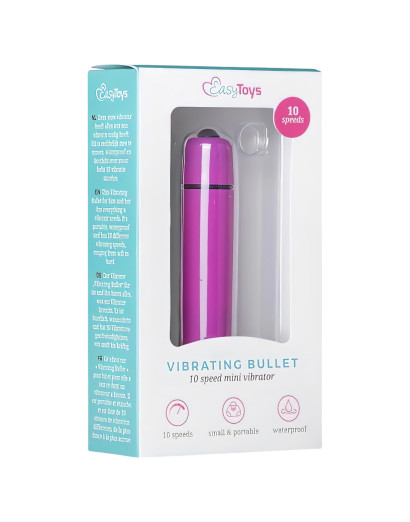 Easytoys Bullet - vízálló rúdvibrátor (lila)