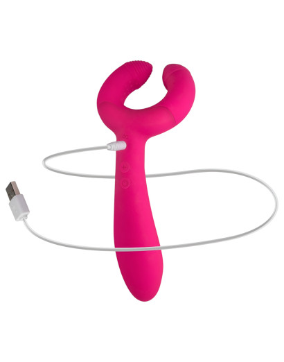 Easytoys Couple - akkus, vízálló párvibrátor (pink)